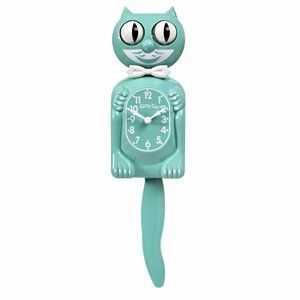 Ocean Waves Green Kitty-Cat Kit-Cat clock Kat Klock FREE US SHIPPING